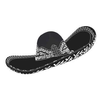 Sombrero de charro negro con bordado Stock Vector | Adobe Stock