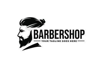 Barbershop logo vector. Salon logo