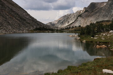 rocky mountain alpine lake