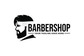 Barbershop logo vector. Salon logo