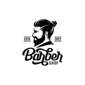 Barbershop logo vector. Salon logo