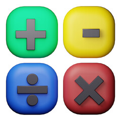 3d math calculation symbol icon