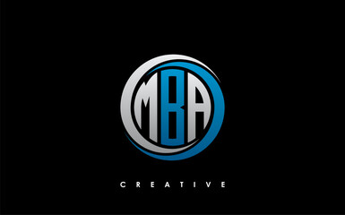 MBA Letter Initial Logo Design Template Vector Illustration