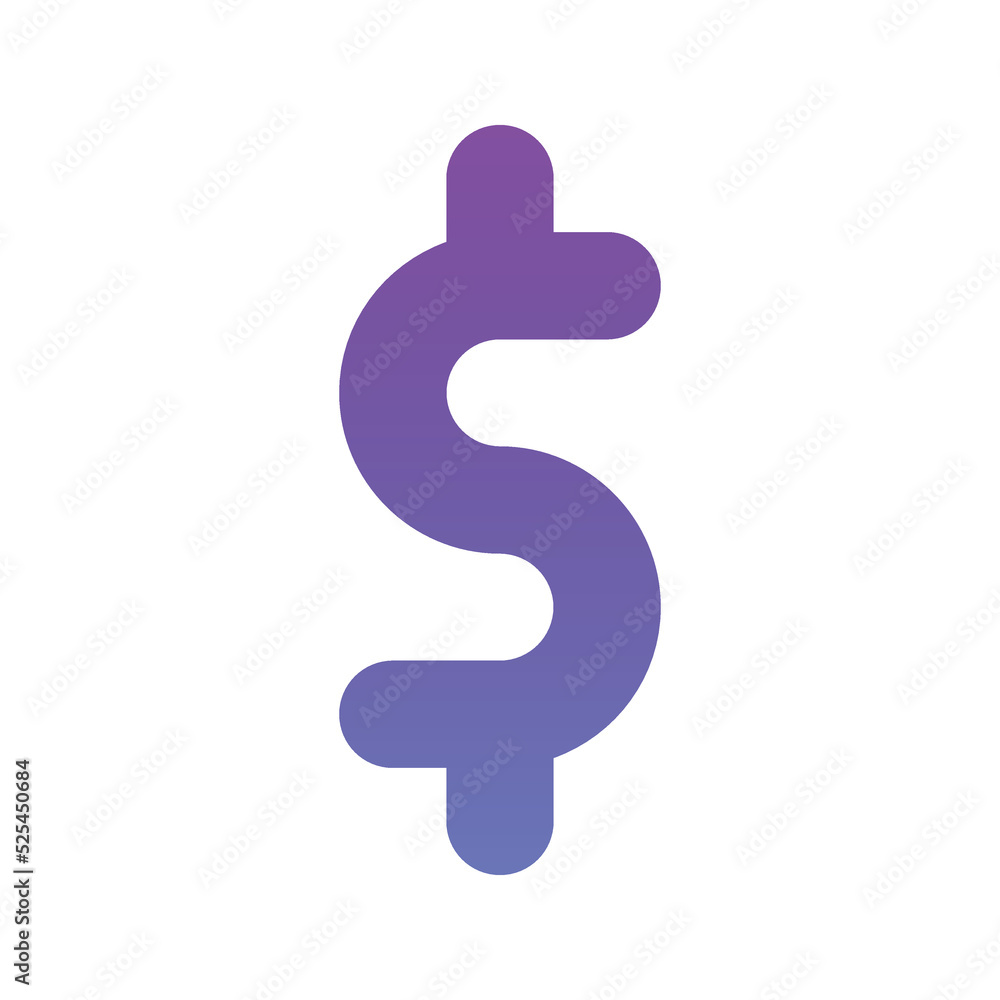Poster dollar logo gradient design template icon element