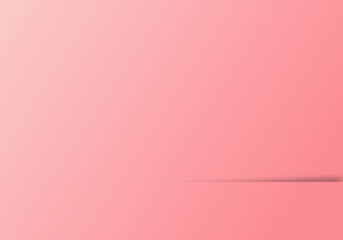 Abstract Empty Pink Background with White Base for Advertising, Cosmetic Ads, Showcase, Presentation, Website, Banner, Cream, Fashion with Copy Space for Text