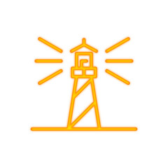 lighthouse neon icon