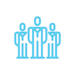 teamwork neon icon