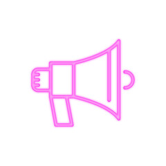 megaphone neon icon