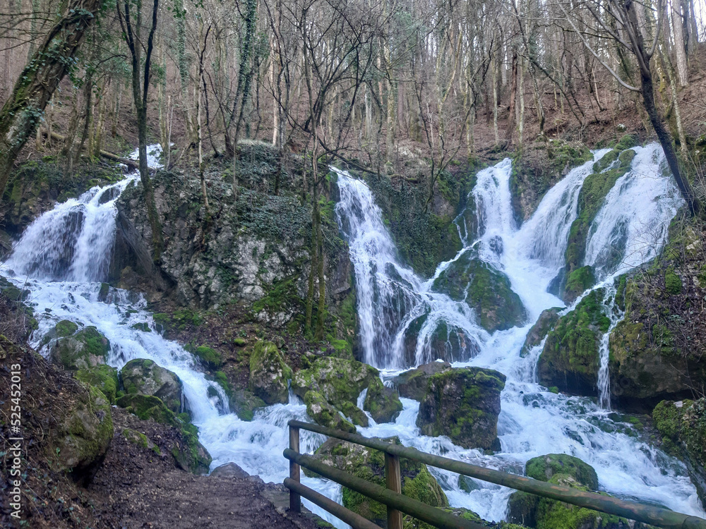 Wall mural waterfall in the mountains