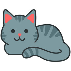 Sitting Cat Illustration