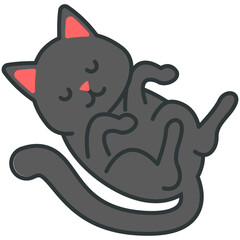 Sleeping Cat Illustration