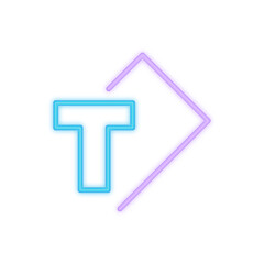 type tool neon icon