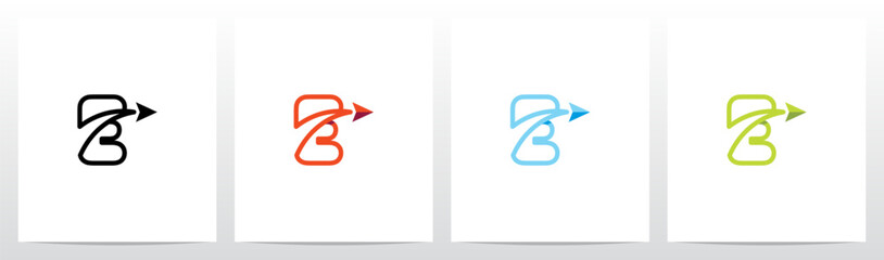 Arrow With Swoosh Lines From Letter Logo Design E