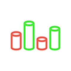 cylinder graph neon icon