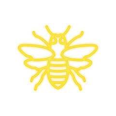bee neon icon