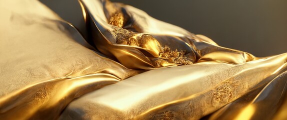 Gold abstract background 3D illustrations 