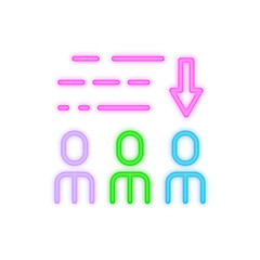 Fototapeta premium selecting person neon icon