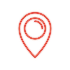 location pin neon icon