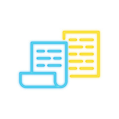 document neon icon