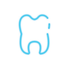 tooth neon icon