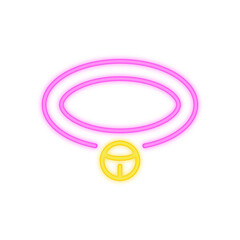 Obraz premium pet bell neon icon