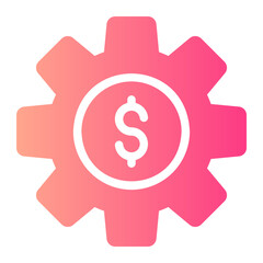 money management loss gradient icon