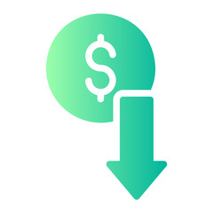 recession gradient icon
