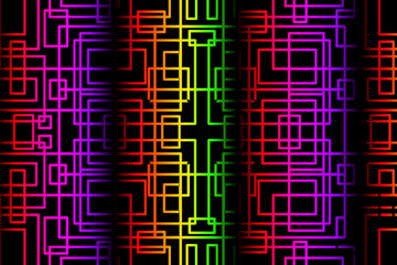 simple line art colourful rainbow with Black background for wallpaper ads