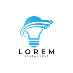 blub idea logo vector design template