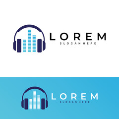 music logo vector design template