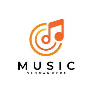 music logo vector design template
