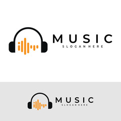 music logo vector design template