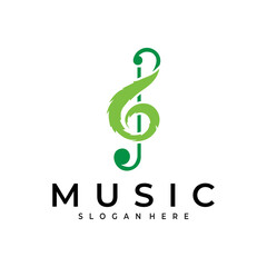 music logo vector design template