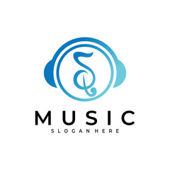 music logo vector design template