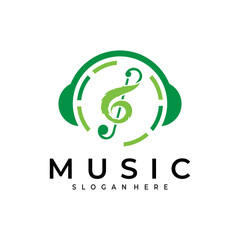 music logo vector design template