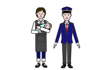 家族の多様性を表現したイラスト