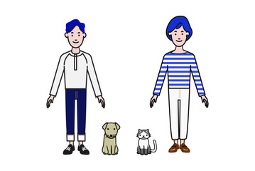 家族の多様性を表現したイラスト