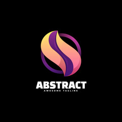 Vector Logo Illustration Abstract Gradient Colorful Style.