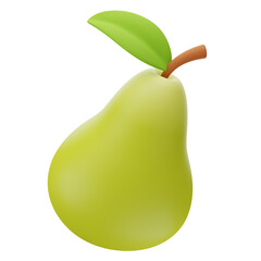 Pear 3d icon illustration