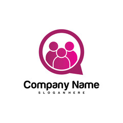 connection logo vector design template