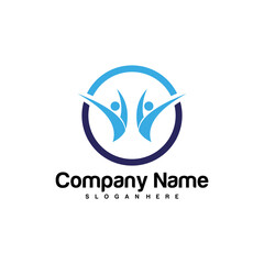 connection logo vector design template