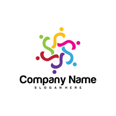 connection logo vector design template