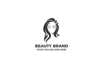 Woman Beauty Salon Fashion Logo Template