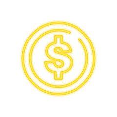 Obraz premium money neon icon