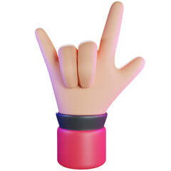 Obraz premium Rock on hand gesture