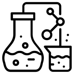 Botanical research icon in linear style 