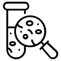 Botanical research icon in linear style 