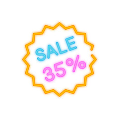 sale badge neon