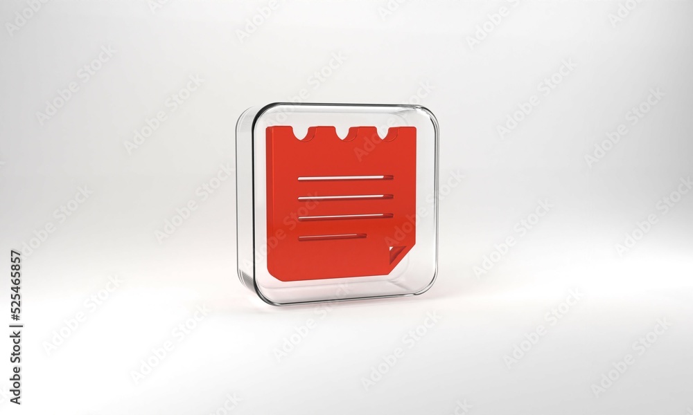 Poster red notebook icon isolated on grey background. spiral notepad icon. school notebook. writing pad. di