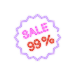 sale badge neon